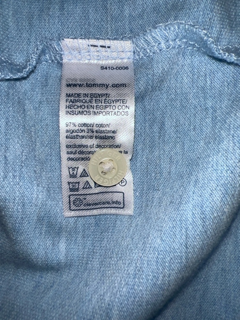 Tommy Hilfiger Men’s Heather Light Blue Polo Shirt - Picture 13 of 13